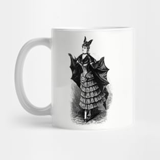 Victorian Girl in Bat Costume Mug